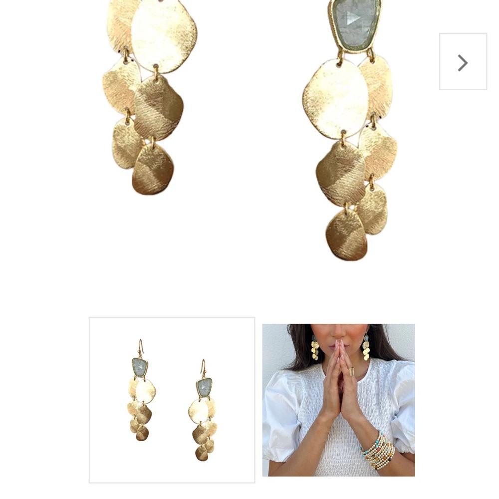 Jennifer Miller Aqua Drop earrings. New never used - Picture 2 of 4